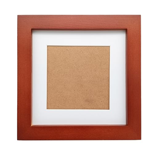 ZXT-parts Brown 6x6 Picture Frames with 4x4 Opening Mat.Brown 6x6 Square Photo Frame. Solid Wood, Perspex Panel, The Table or The Wall.Protective Film Must be Removed. - color: Brown
