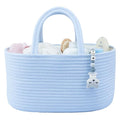 XUANGUO Cotton Rope Baby Diaper Caddy Organizer Basket Sky Blue - color: sky blue, size: Regular