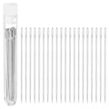 uxcell 25Pcs Large Eye Needles 2.36" Handmade Yarn Knitting Needles Silver