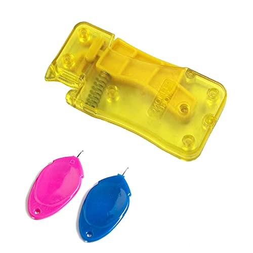 3 Pcs Needle Threaders - Easy Threader Tool Set - Automatic Needle Threader - Self-Thread Guide - Plastic Sewing Accessories - Quick Needle Threading for Hand Stitching and Sewing Machine