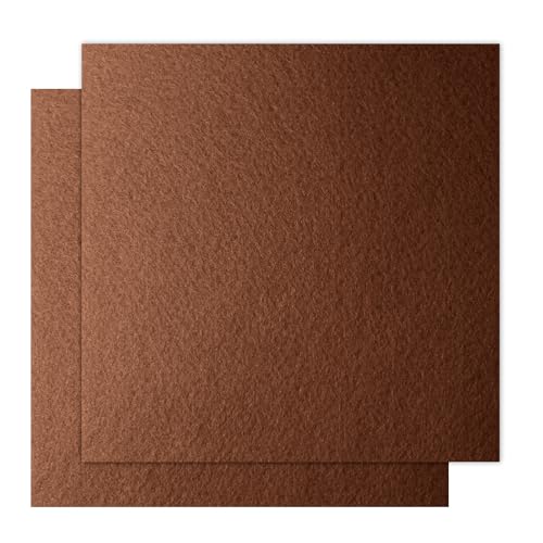 12" x 12" Felt Fabric Sheets for Crafts, Squares Felt Fabric Sheets, 1mm Thick, Non-Woven Felt Paper for DIY Sewing Craft, 2pcs (Latte) - color: Latte