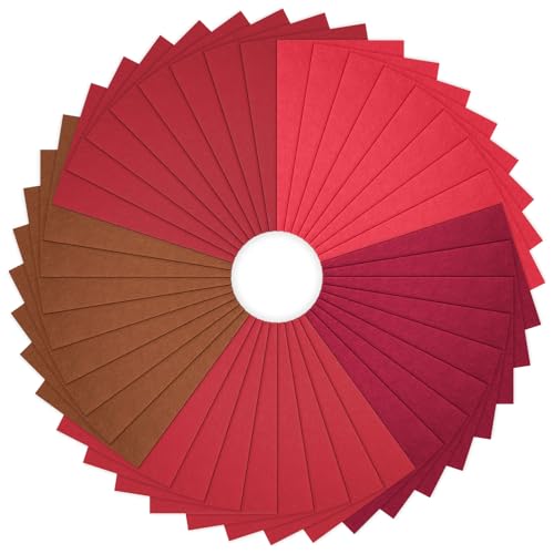 Ainiv 40pcs 8×12 inches Coloured Felt Fabric Sheets, Red Series - color: Red, size: 8×12 inches