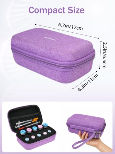 10 Slots 10ml and 3ml Peptide Case, Insulin and BAC Water Vial Holder, Peptide Storage Case for Fridge and Travel, Diabetic Supplies (Purple, Case Only) - size: 10ml & 3ml