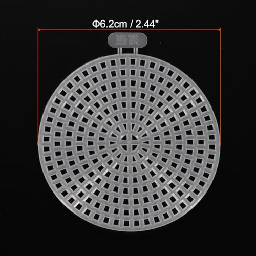 HARFINGTON 20Pcs Round Plastic Canvas Mesh Sheets 2.44 Inch/6.2cm Circle Blank Canvas Shape Mesh Mat White for Embroidery Knit Crochet Crafting Needlework - size: 2.44 Inch/6.2cm