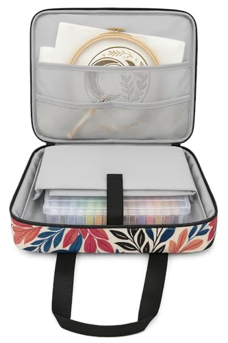 ATTERET Embroidery Cross Stitch Starter Kit, 108 Threads, 3 Hoops, Floral - color: Floral