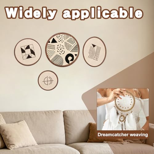 4 Pack Oval Embroidery Hoop Wood Embroidery Hoops Embroidery Frame - style: Circle & Oval