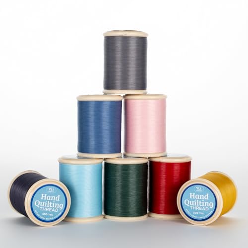 YLI Hand Quilting Thread - 100% Egyptian Cotton, Glazed, Strong & Tangle-Free, 500 yd. Spool - Gold - color: Gold