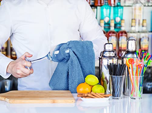 Utopia Towels Kitchen Bar Mops, 12 Pack 16x19 in 100% Cotton, Electric Blue - color: Electricblue, size: 12 Pack