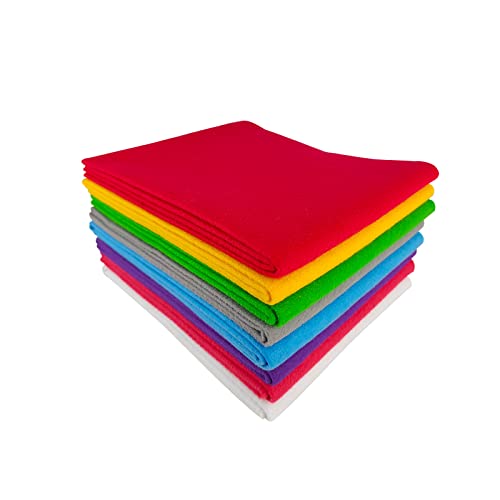Jtnohx Large Soft Felt Sheets Felt Fabric for Crafts Christmas Color 8Pcs - color: Christmas Colors Series