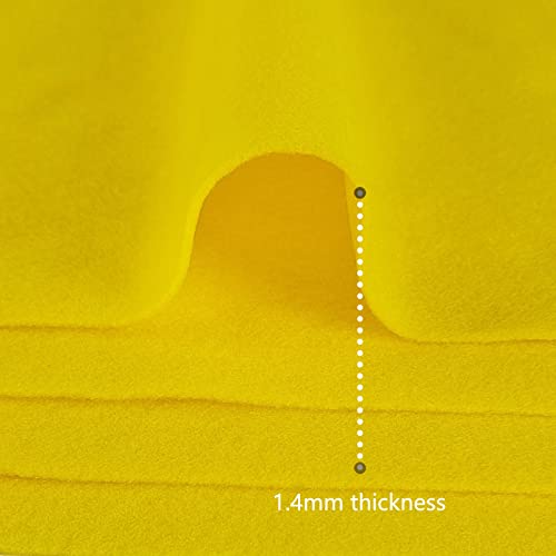 Jtnohx Soft Light Yellow Felt Sheets Flexible Felt Fabric for Crafts 12" - color: Light Yellow
