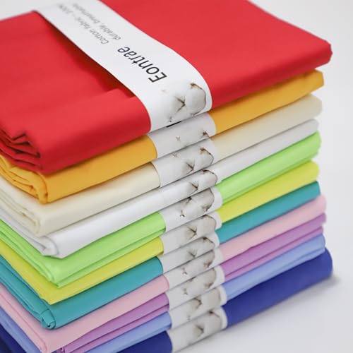 Royal Blue Cotton Fabric 2 Yards, 100% Natural Cotton Poplin Fabric by The Yard, 59 Inches Wide Lining Fabric for Sewing Apparel Cloth Hard-Wearing & High-Density Embroidery Quilting, Sewing Material - color: Royal Blue, size: 2Y