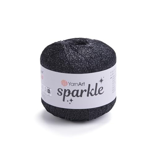 YarnArt Sparkle - Metallic Glitter Yarn for Crochet & Knitting, Amigurumi, Cardigans, Shawls, Bag Making, Soft Craft Yarn (1360) - color: 1360