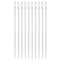 uxcell 50 Pcs Large Eye Sewing Needles, 1.89 Inch 0.9mm High Carbon Iron Embroidery Thread Needle Sewing Big Eye Needle Knitting Needles for Hand Sewing Art Crafts, Silver - size: 48mm, 0.9mm
