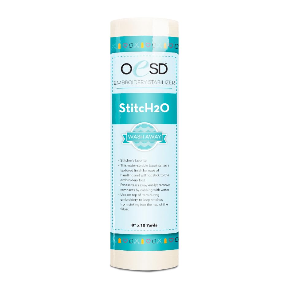 OESD StitcH2O Wash Away Water Soluble Embroidery Topper 8" x 10 Yd Roll