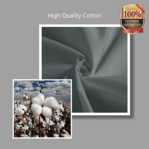TOPDesign 1-Pack Super Strong Large 12oz Cotton Canvas Tote Bag, Reusable Grocery Shopping Cloth Bag, Fashionable Two-Tone Tote for Crafts, DIY Your Creative Designs - color: Grey