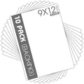 Mat Board Center 9x12 Backing Boards, 10 Pack White Backboards for Frames - size: 9x12