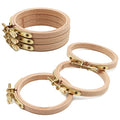 ZOCONE 6 PCS Beech Wood Embroidery Hoops, Wood Circle Hoop Ring Cross Stitch Hoop for Embroidery, Cross Stitch, Needlework, Art Craft Handy Sewing and Christmas Decoration (Size-3") - style: Size-3"