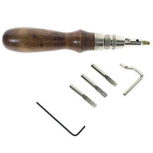 BIGTEDDY - Leather Working Tools and Supplies with Leather Tool Box Prong Punch Edge Beveler Wax Ropes Needles Perfect for Stitching Punching Cutting Sewing Leather Craft Making