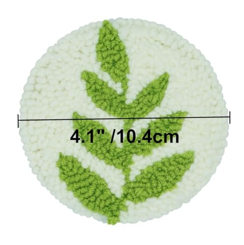 Mefatus Punch Needle Kit for Beginners Adults Easy Punch Needle Embroidery Kit Tool Threader Fabric Hoop Yarn Rug Tufting - color: Plant