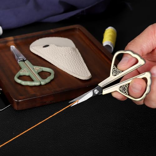 Precision Detail Scissors, Little Sharp Sewing Scissor with Sheath - color: Bronze