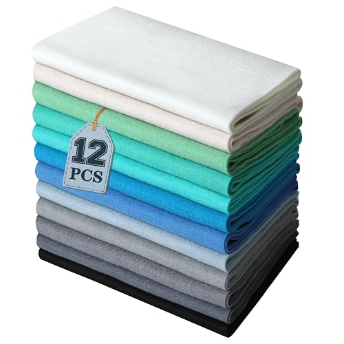 HaoFeiJH 6Pcs Felt Sheets 8"x20" (Gray Colour 12pcs) - color: Gray Colour 12pcs