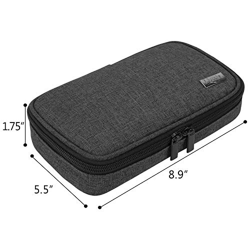 LLUXJA Diabetic Supplies Travel Case, Black - color: Black
