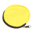 uxcell Mini Canvas Coin Purse Pouch, 3.9" Blank Round Mini Coin Wallet Small Change Purses Portable Organizer Bags with Zipper for Women Men Home DIY, Yellow - color: Yellow