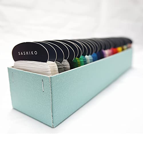 DARUMA Sashiko Thread 100% Cotton Card Type (43.7 yd) x 37 Colors with English Manual and Gift Box, Sewing & Embroidery Value Set (Thin, 37 Colors) - color: 37 Colors, size: Thin