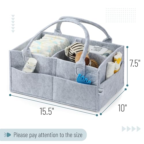 Mr. Pen- Baby Diaper Caddy Organizer, Gray, Large - color: Gray, size: 1 Pack, Large