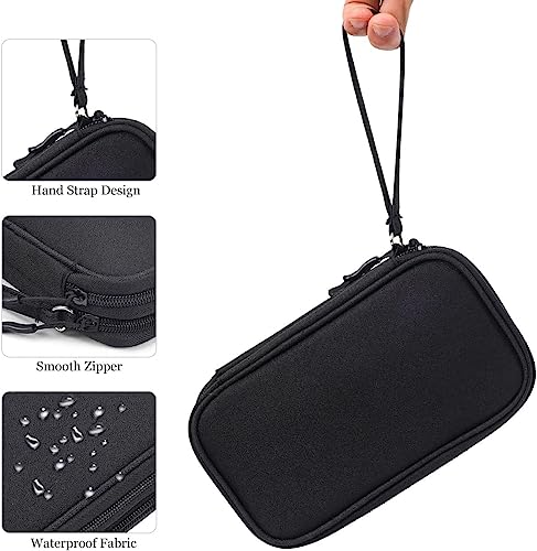 Diabetic Supplies Travel Case Organizer for Test Strips, Lancets, Needles, Lancing Device, Glucose Meter, Alcohol Wipes, Insulin Pens, Syringes, Diabetes Testing Kit Storage Bag (Black) - color: Black