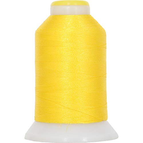 ThreadArt 60wt Embroidery Bobbin Thread, 1000M, Yellow - color: Yellow