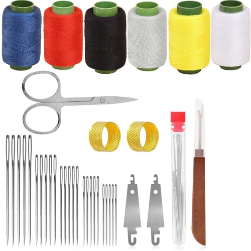 39Pcs Sewing kit for Adults：Stainless Steel Big Eye Needles