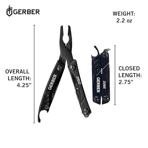 Gerber Dime 12-in-1 Mini Multitool Pliers, Pocket Knife,Bottle Opener,Green - color: Green