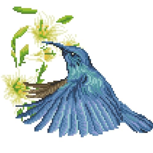 DIAMOND DOTZ Hummingbird Travels Diamond Painting Kit for Adults with Gems - size: 11.8" x 11.8"