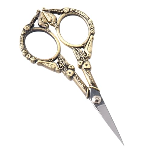 minkissy Stainless Steel Bird Scissors 4.72 in Fine Tip Small Scissors for Eyebrow Beard Eyelash Trimming Embroidery Sewing Craft Home Use Cutter
