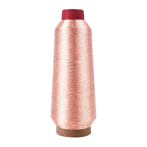 Mandala Crafts Metallic Rose Gold Embroidery Floss for Sewing, 3281 YD - color: Rose Gold, size: 3000M 3281 Yard