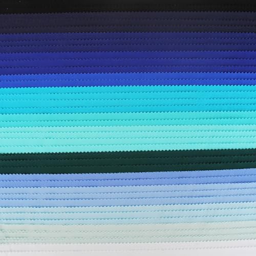Threadart Blue Shades Jelly Roll - 40 Precut 2.5" Cotton Strips - color: Blue Solids
