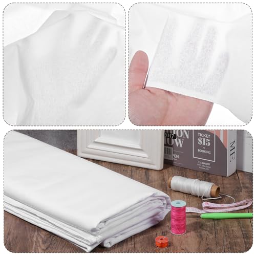 100% White Cotton Fabric 10 Yards 59 Inches Wide Cotton Quilting Fabric by The Yard, Soft Embroidery Muslin Fabrics for Sewing Material Apparel Cloth - color: White, size: 10 Yards