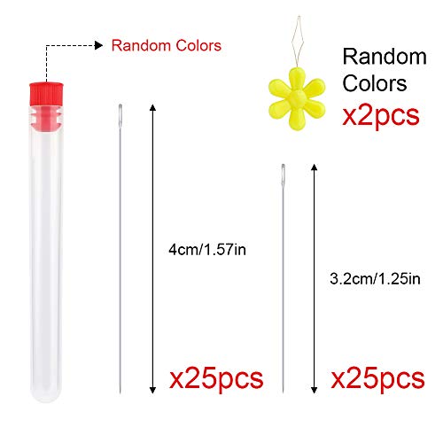 Lunarm Beading Needles, 50pcs Beading Needles for Jewelry Making
