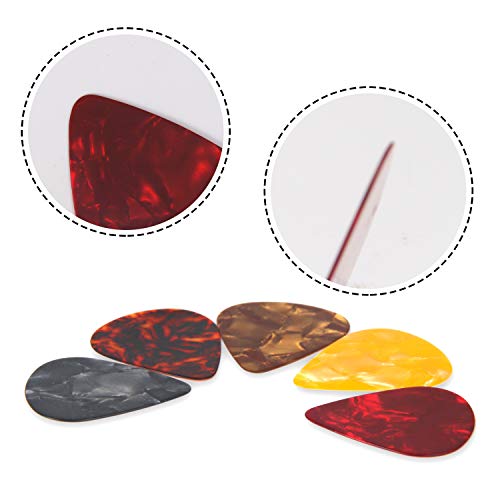 AUGSUN 50pcs Silicone Guitar Finger Guards 5 Sizes Fingertip Protectors
