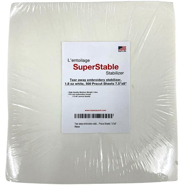 Superpunch Soft Tear Away, 1.8 oz, White, 7.5 x 8 in, 500 Sheets - size: 7.5 inch x 8 inch, 500 Precut Sheets