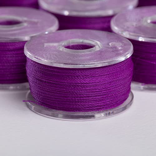 Sew Great Sewing Machine Prewound Bobbin 60 Weight Polyester Thread 12-Pack #500 Shooting Star Purple - color: Shooting Star Purple