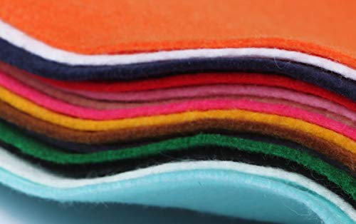 YYCRAFT Craft Soft Felt Sheets 9 Inch X 12 Inch - 15 Pcs Pack, 15 Colors - color: 15 Colors