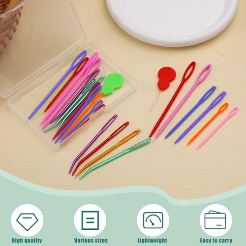 Bupete 25 Pcs Yarn Needles Metal Tapestry Needle Crochet Needles for Yarn - color: Colorful 25 PCS
