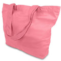TOPDesign 1-Pack Super Strong Large 12oz Cotton Canvas Tote Bag, Reusable Grocery Shopping Cloth Bag, Fashionable Two-Tone Tote for Crafts, DIY Your Creative Designs - color: Rose Pink
