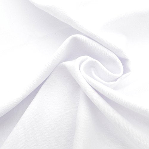 iNee 100% Cotton Fabric for Embroidery, 20 by 60-Inch, White - color: White