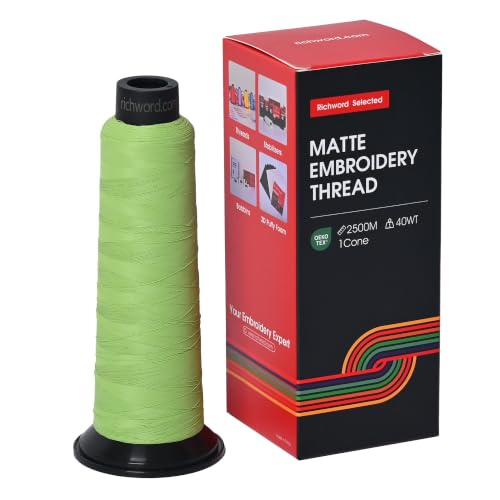 BAI Matte Machine Embroidery Thread 120D/2 40 wt Low Shine Apple Green-8255 - color: Apple Green-8255