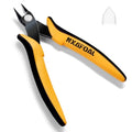 Micro Wire Cutters, 5.4 Inch Flush Cutters, 1 Pack Sharp Spring Loaded Micro Diagonal Cutters for Jewelry, Zip Ties, Electronics & DIY with Soft Grip Handles (Yellow & Black) - color: 1 Pack