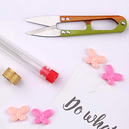 12 Pieces Beading Needles, 6 Size Collapsible Eye Needles for Beading - style: 12pcs-4sizes