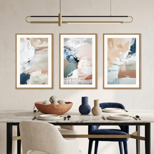 Large Abstract Brush Strokes Framed Canvas Wall Art-24"x36"x3 - color: Abstract Brush Stroke Wall Art, size: 36"L x 24"W